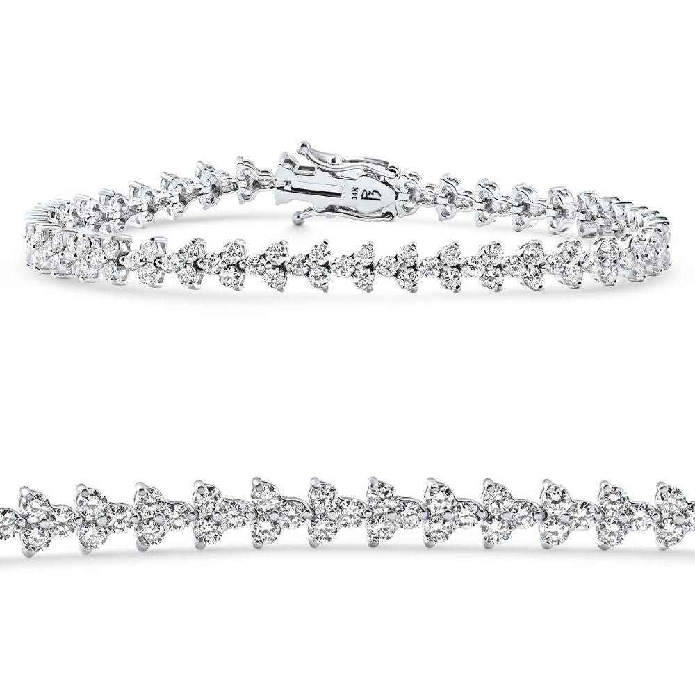 4.25Ct Diamond Olivetta Tennis Bracelet 14k Gold Lab Grown 7"