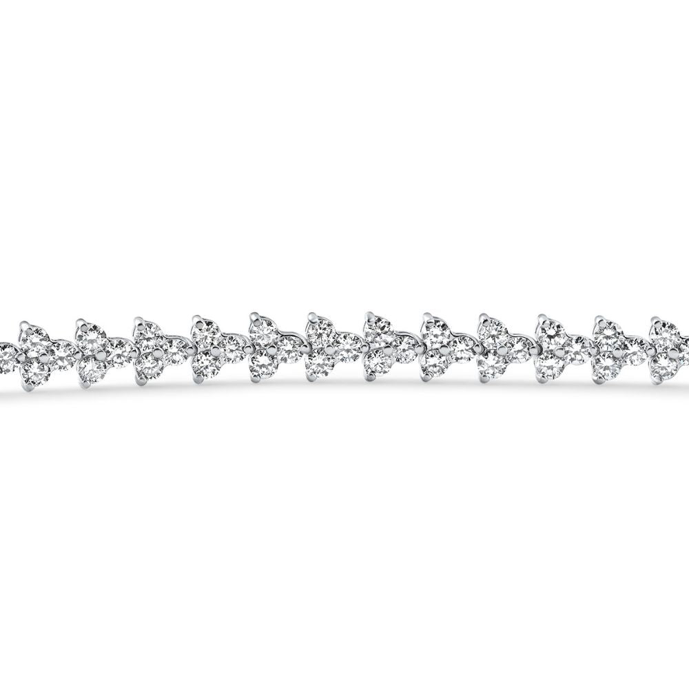 4.25Ct Diamond Olivetta Tennis Bracelet 14k Gold Lab Grown 7"