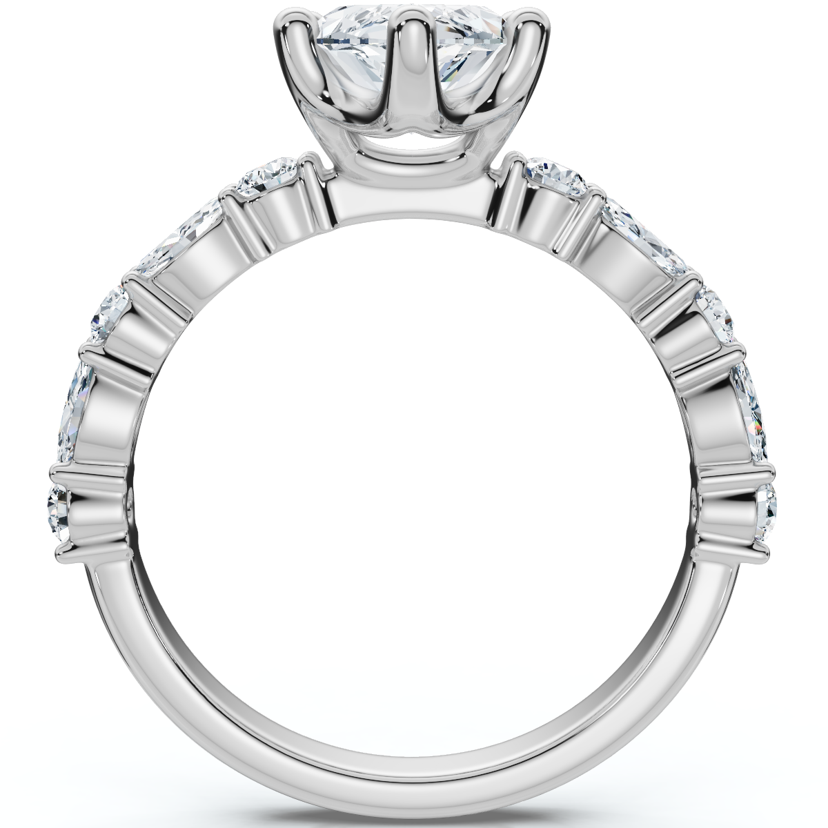 Certified 2 1/2Ct Fiona Marquise Diamond Engagement Ring 14k Gold Lab Grown