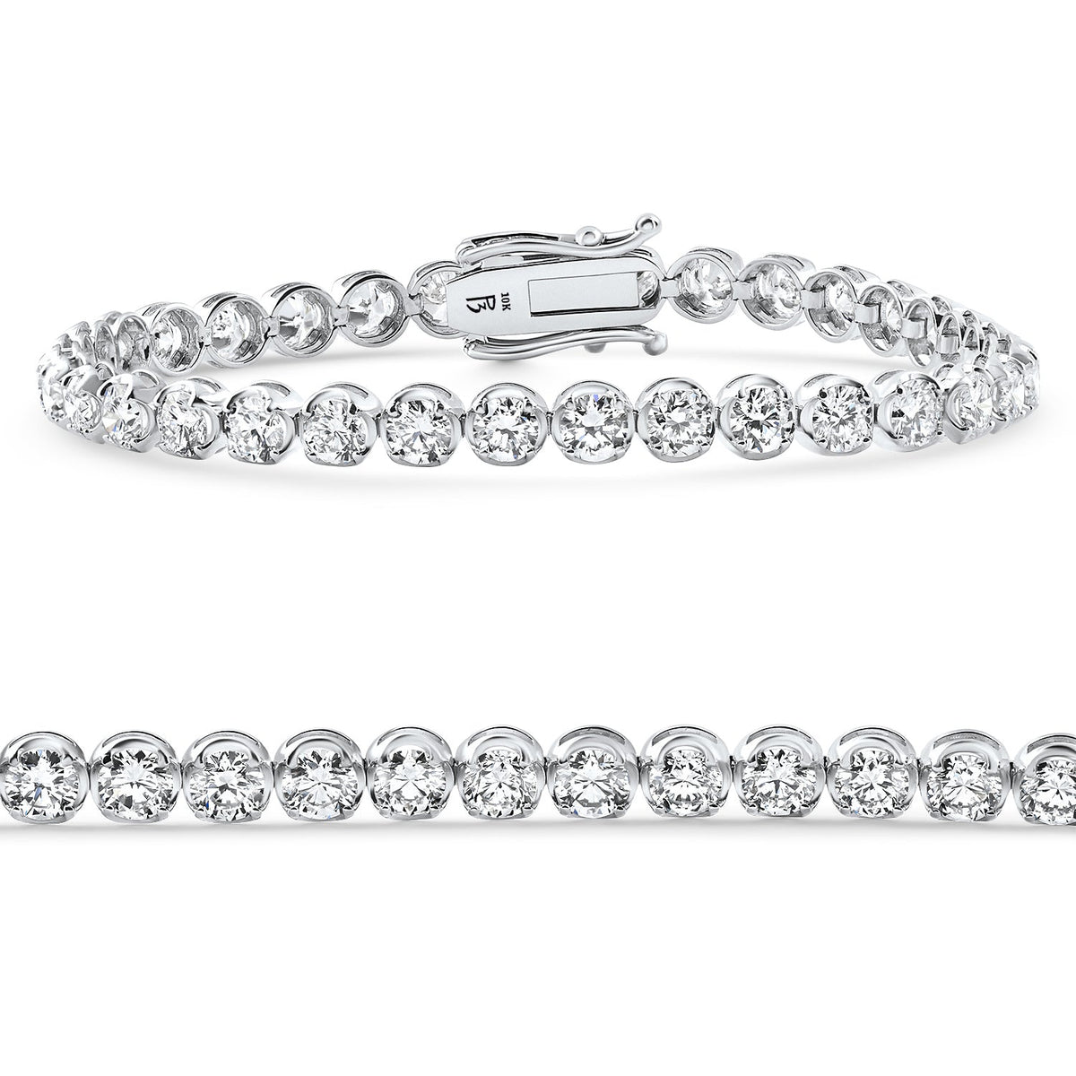 8.80Ct Diamond Angelica Tennis Bracelet Gold 7" Lab Grown