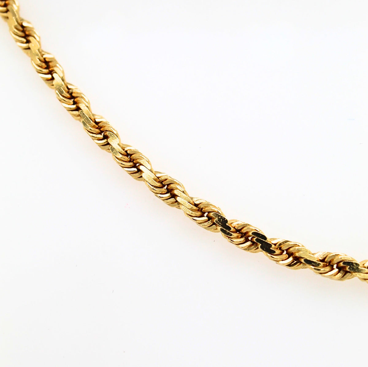 14K Yellow-gold Diamond-cut 22" Solid Rope Chain 27.2 grams