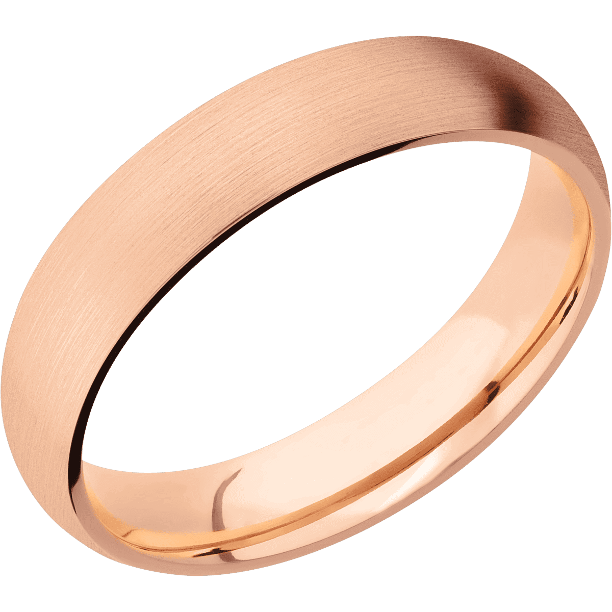 10K Rose Gold + Satin Finish