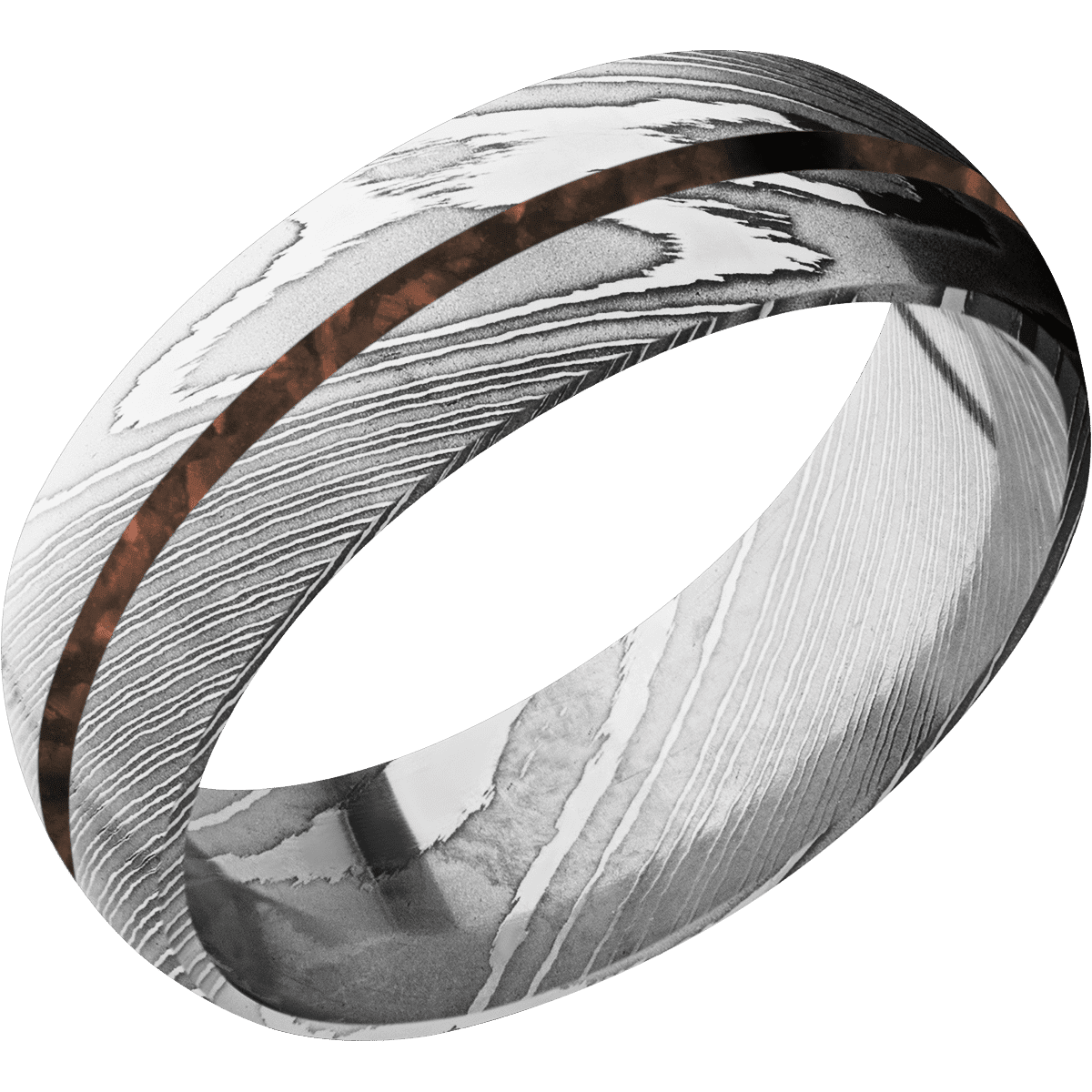 Damascus + Polish Finish
