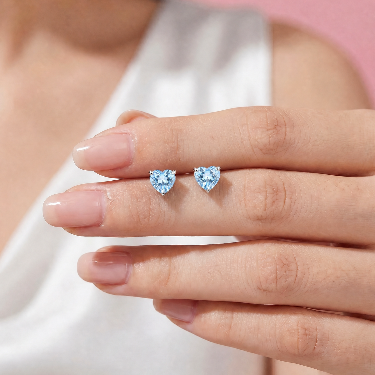 Aquamarine Stud Earrings