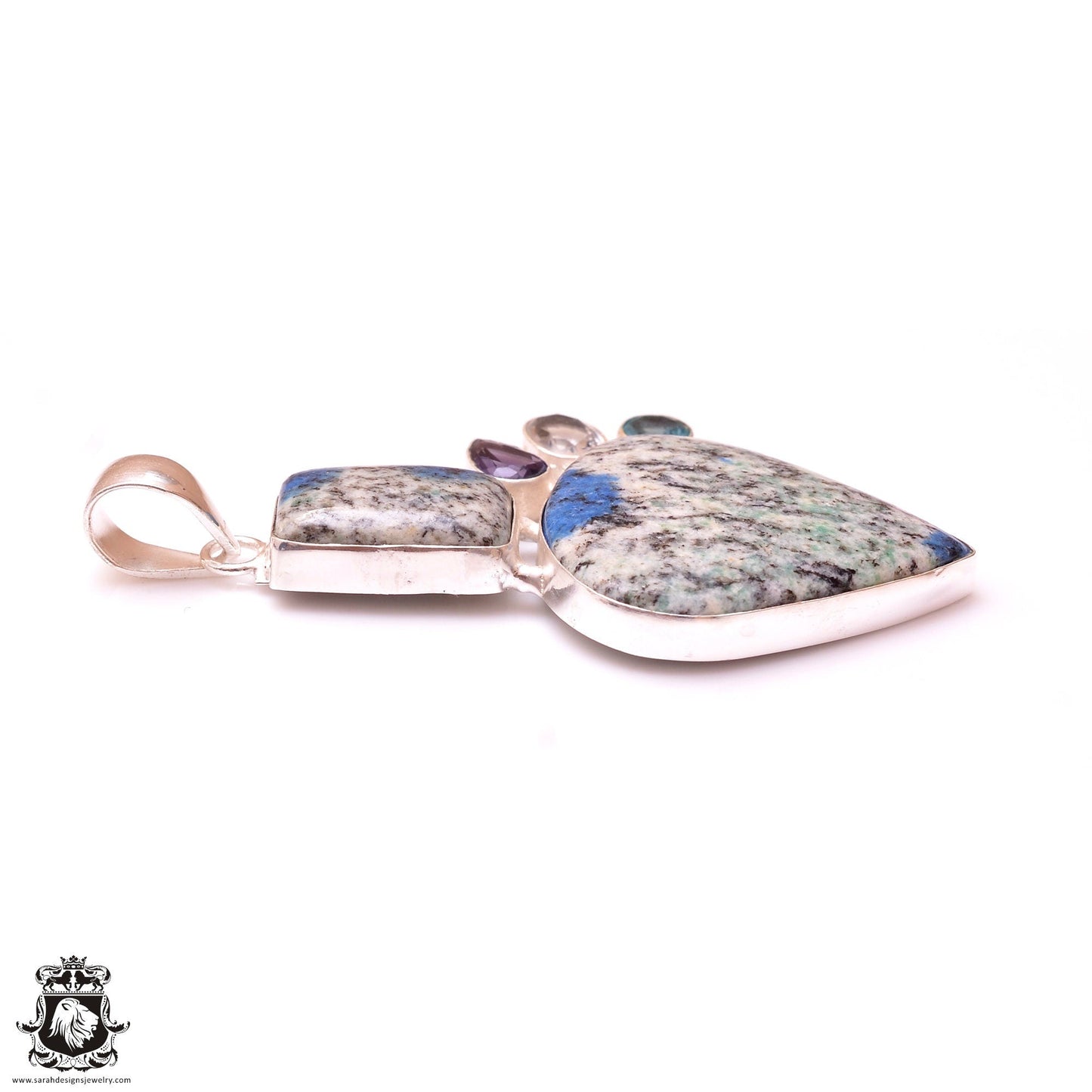 K2 Jasper Afghanite Azurite Pendant & 3MM Italian Chain P10083