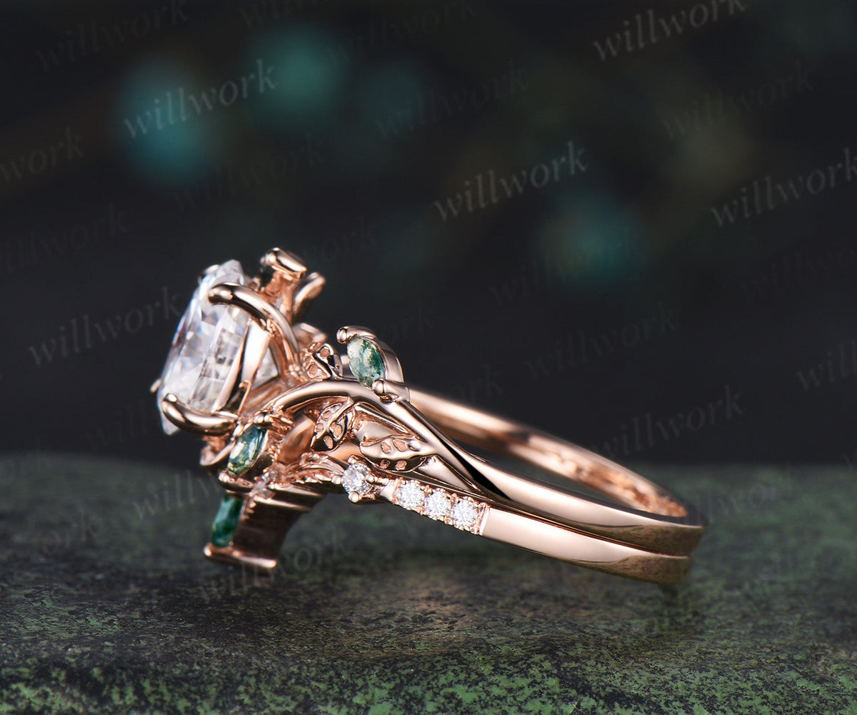 Custom order for Katrina Spencer(2pc ring set, 14k rose gold, ring size 6)
