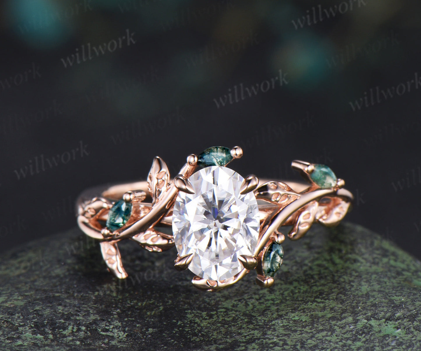 Custom order for Katrina Spencer(2pc ring set, 14k rose gold, ring size 6)