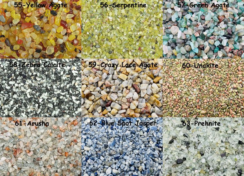 Crystal Chips – Crystal Semi Tumbled Chips - Bulk Crystal - 2-6mm - MIX