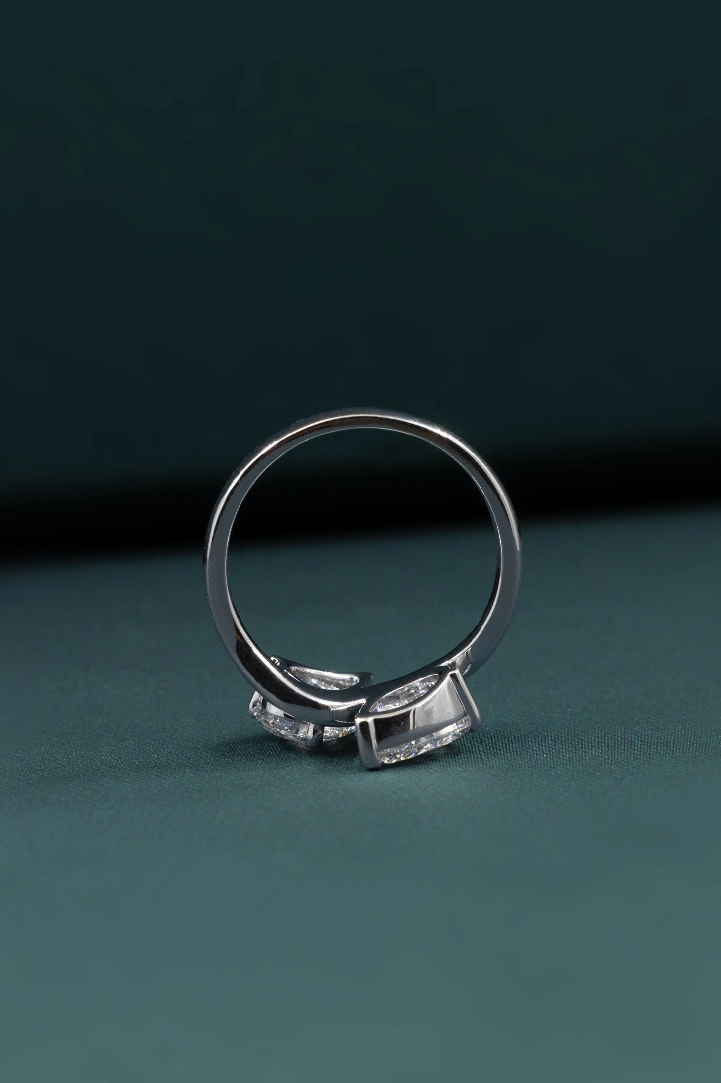 2.00 CTW Pear Cut Toi et Moi Lab-Grown Diamond Open Ring