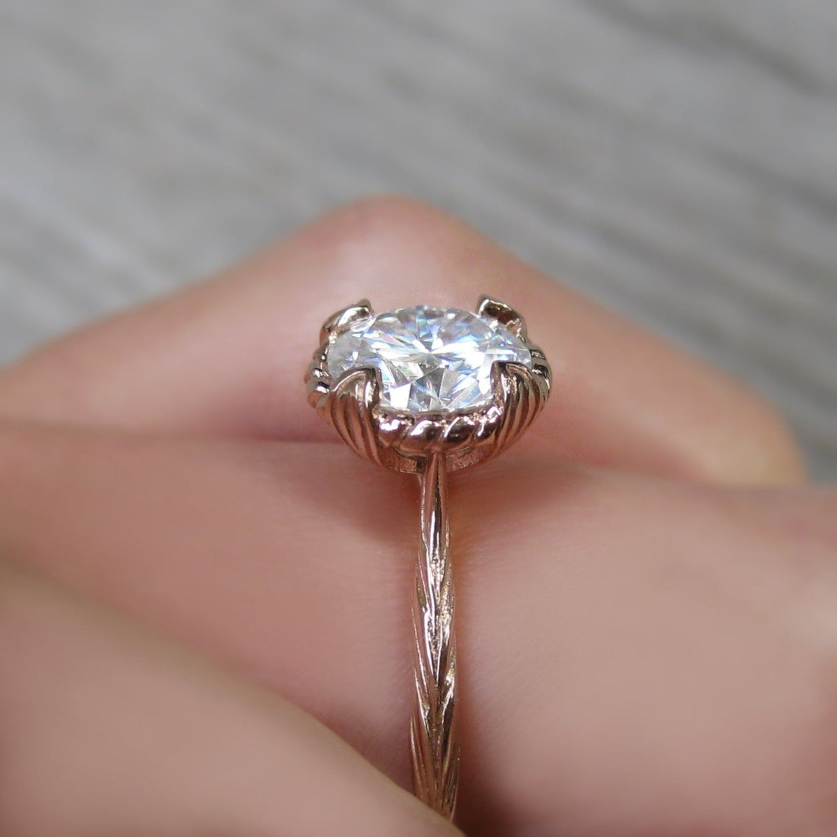 ・SIENNA・Lab-Grown DIamond, Willow Leaf Band (1.5ct)