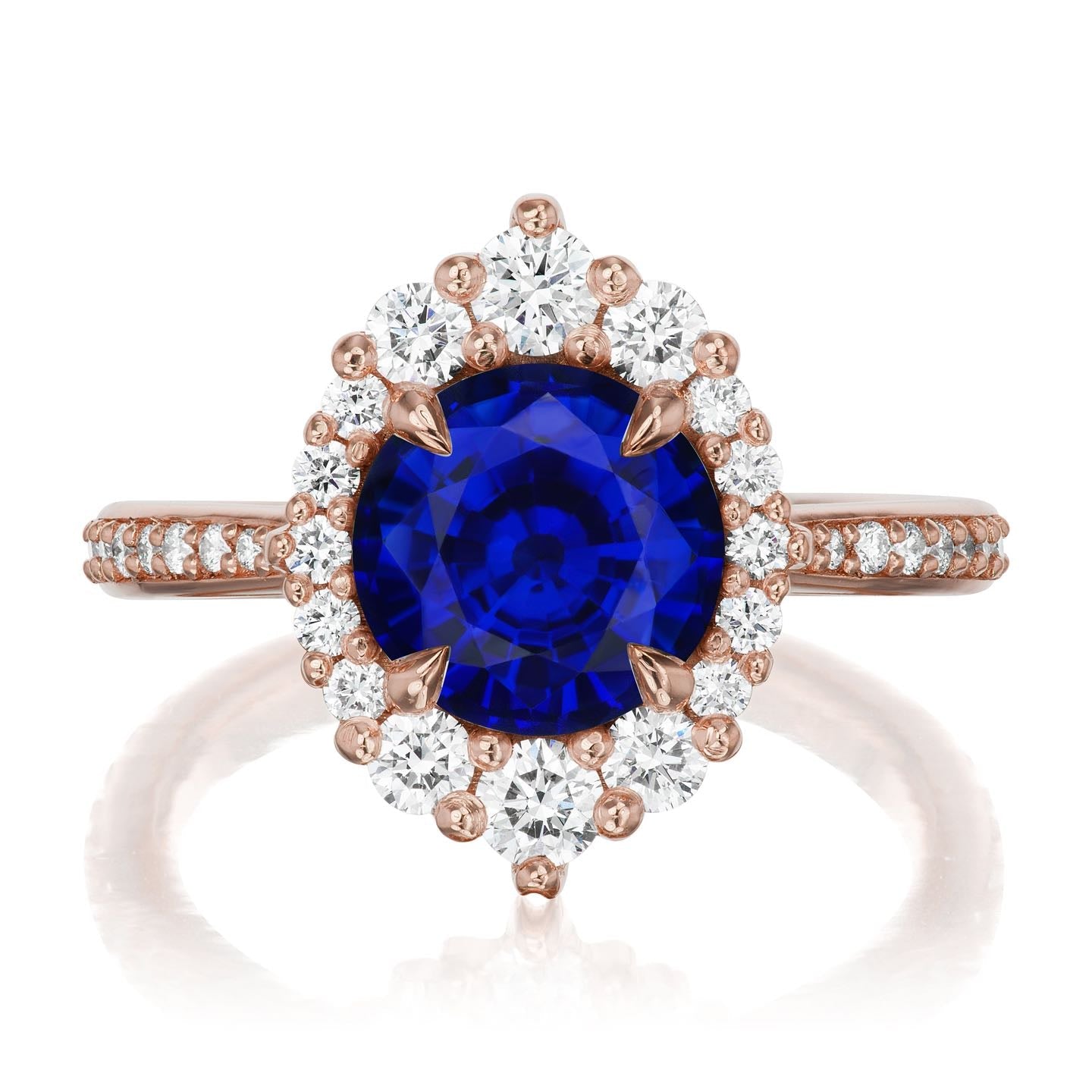 ・EMERSON・Blue Sapphire Center, Diamond Halo (2.68ctw+)