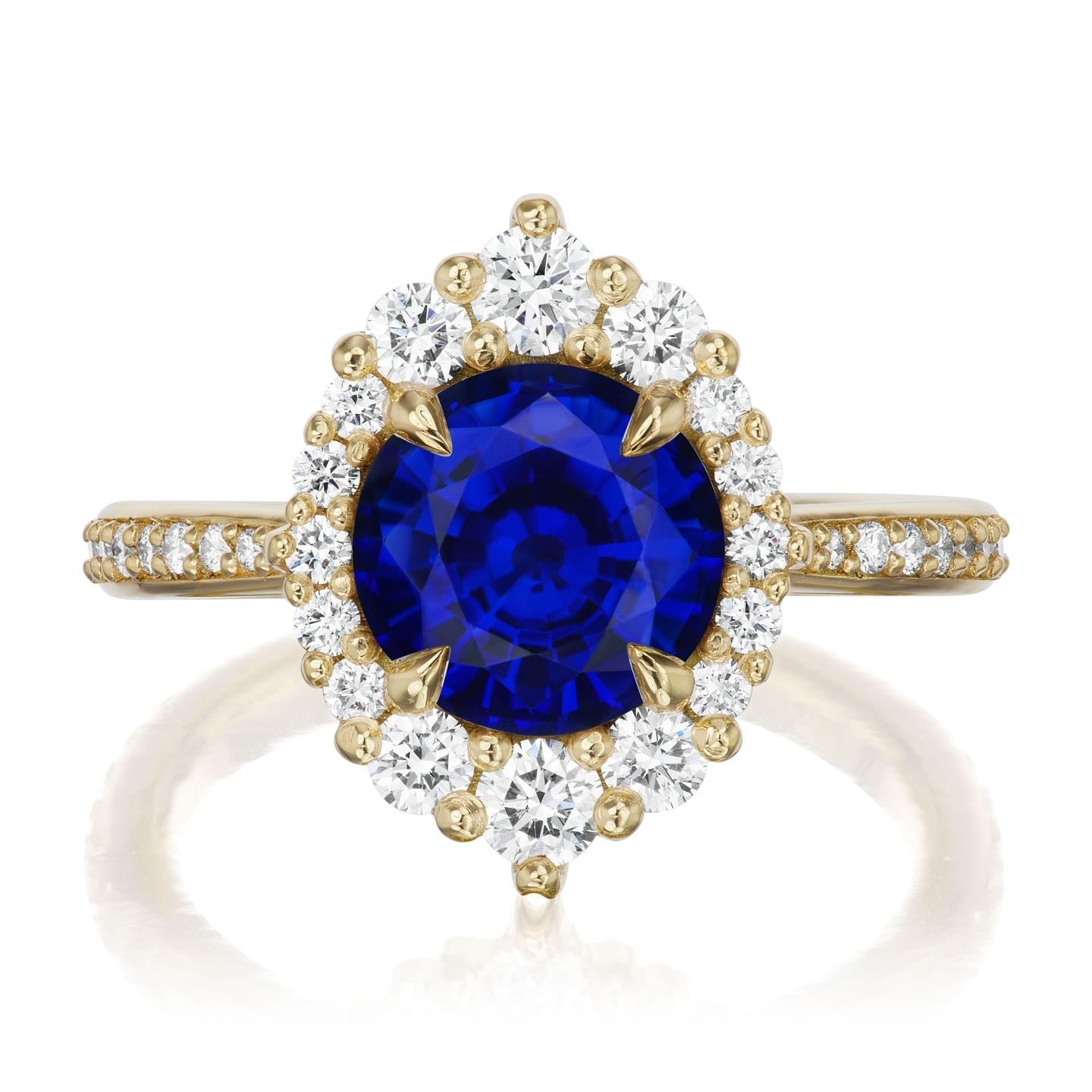 ・EMERSON・Blue Sapphire Center, Diamond Halo (2.68ctw+)
