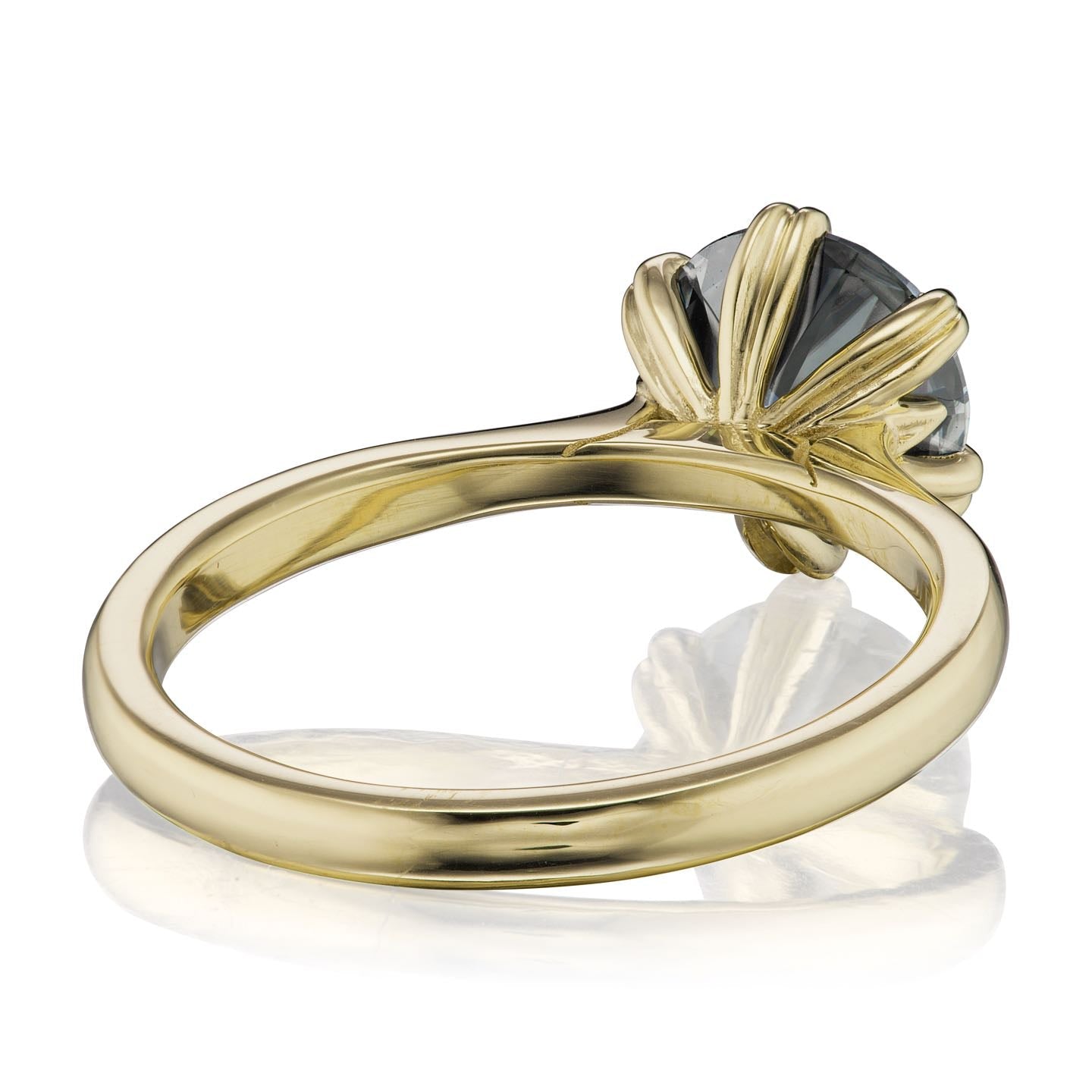 ・LEONA・Iconic™ Grey Moissanite, Plain or Diamond Band (1.5ct Center)