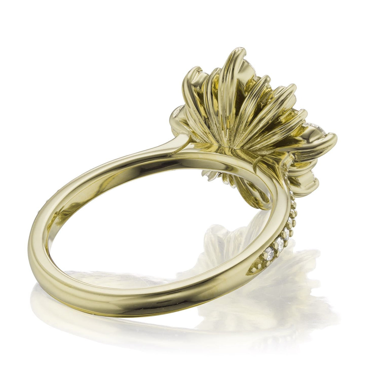 ・REYNA・Rose Cut Salt + Pepper Diamond Center, Diamond Halo (1.97ctw+)