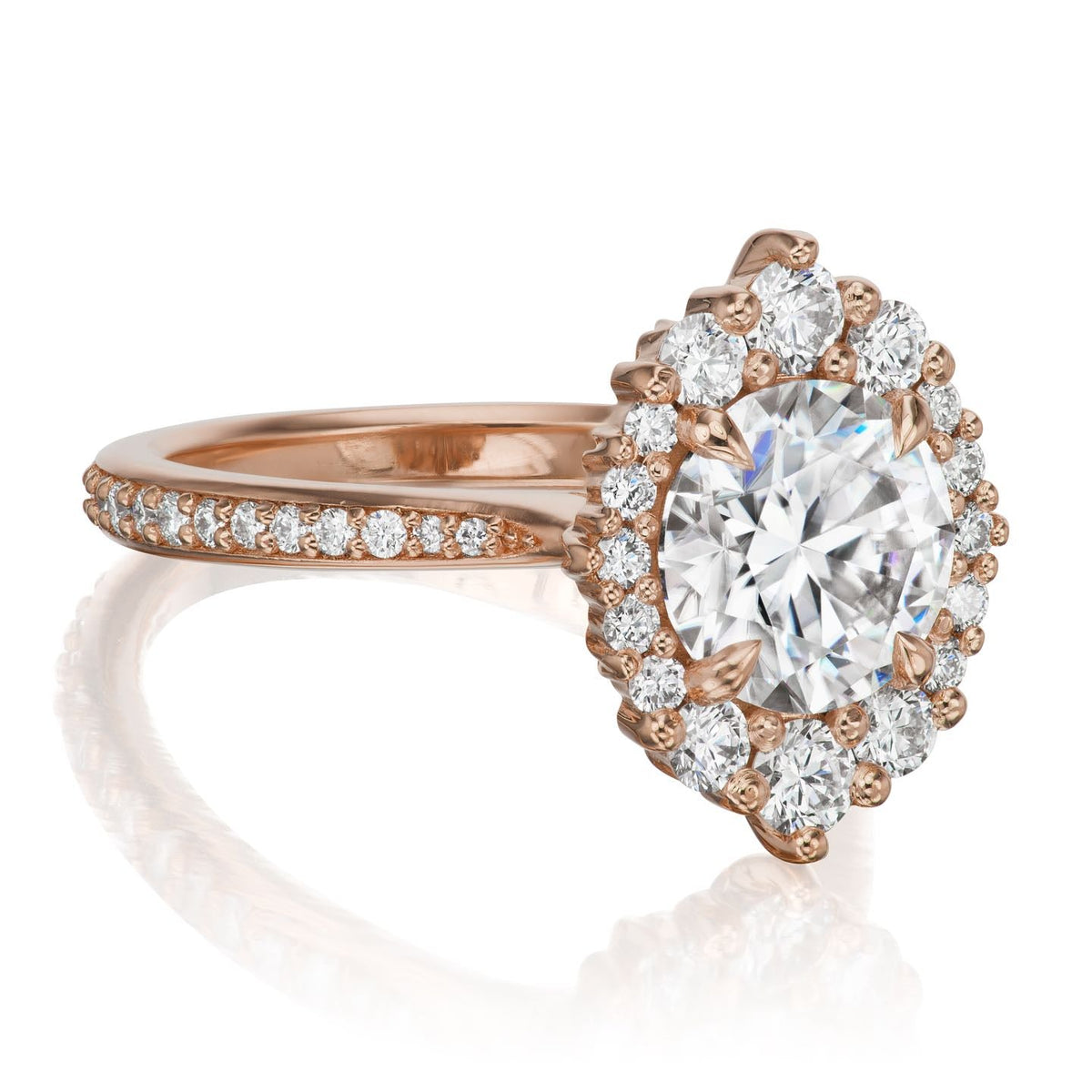 ・EMERSON・Moissanite Center, Diamond Halo (1.93ctw+)