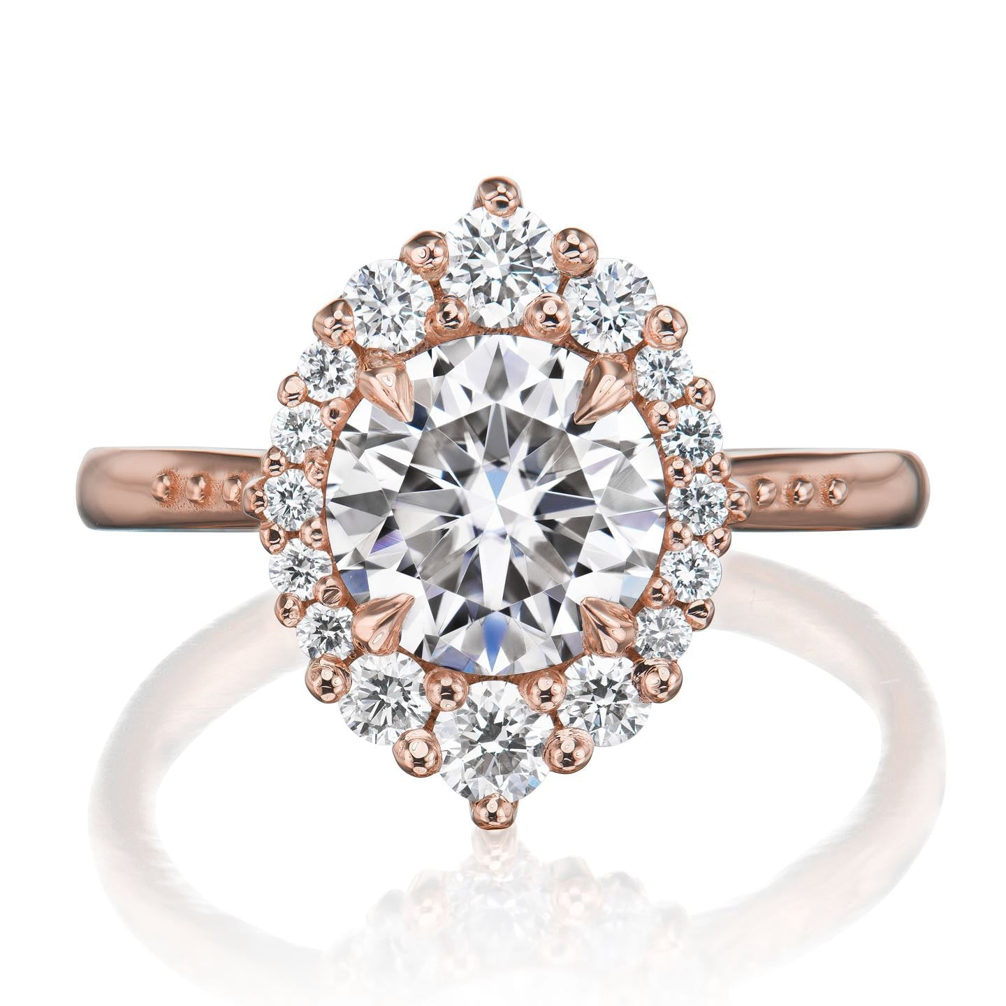 ・EMERSON・Moissanite Center, Diamond Halo (1.93ctw+)