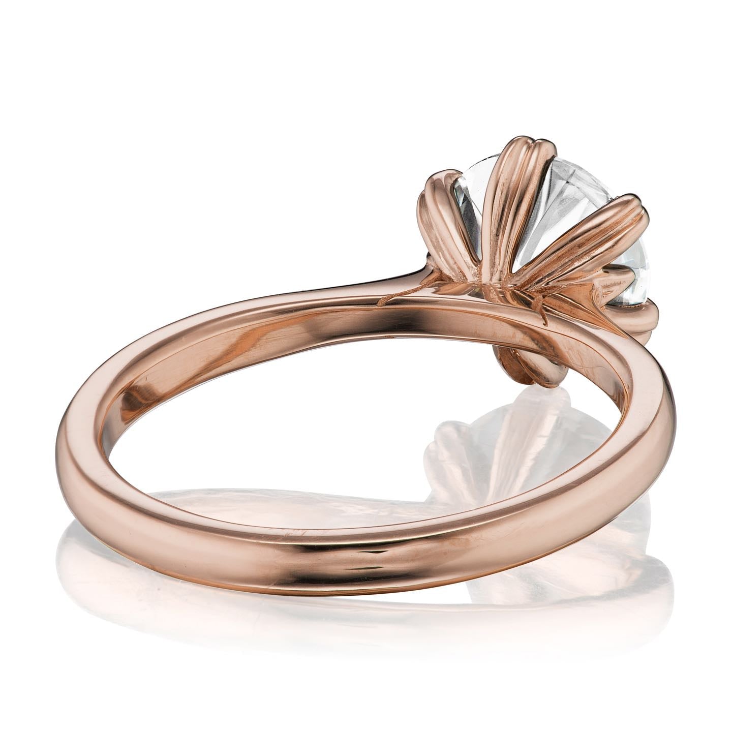 ・LEONA・Moissanite Center, Plain or Diamond Band (1.25ct Center)