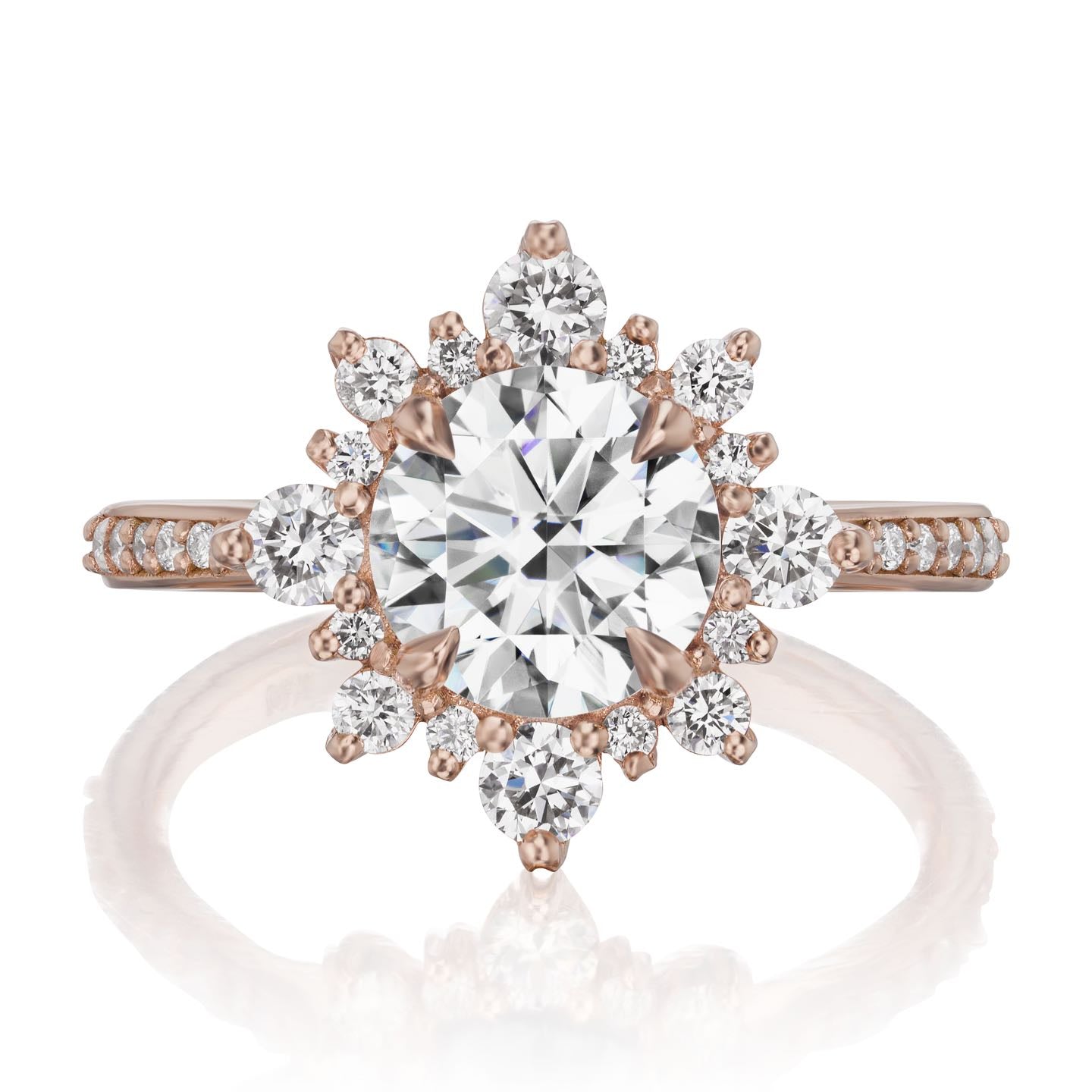・REYNA・Moissanite Center, Diamond Halo (1.93ctw+)