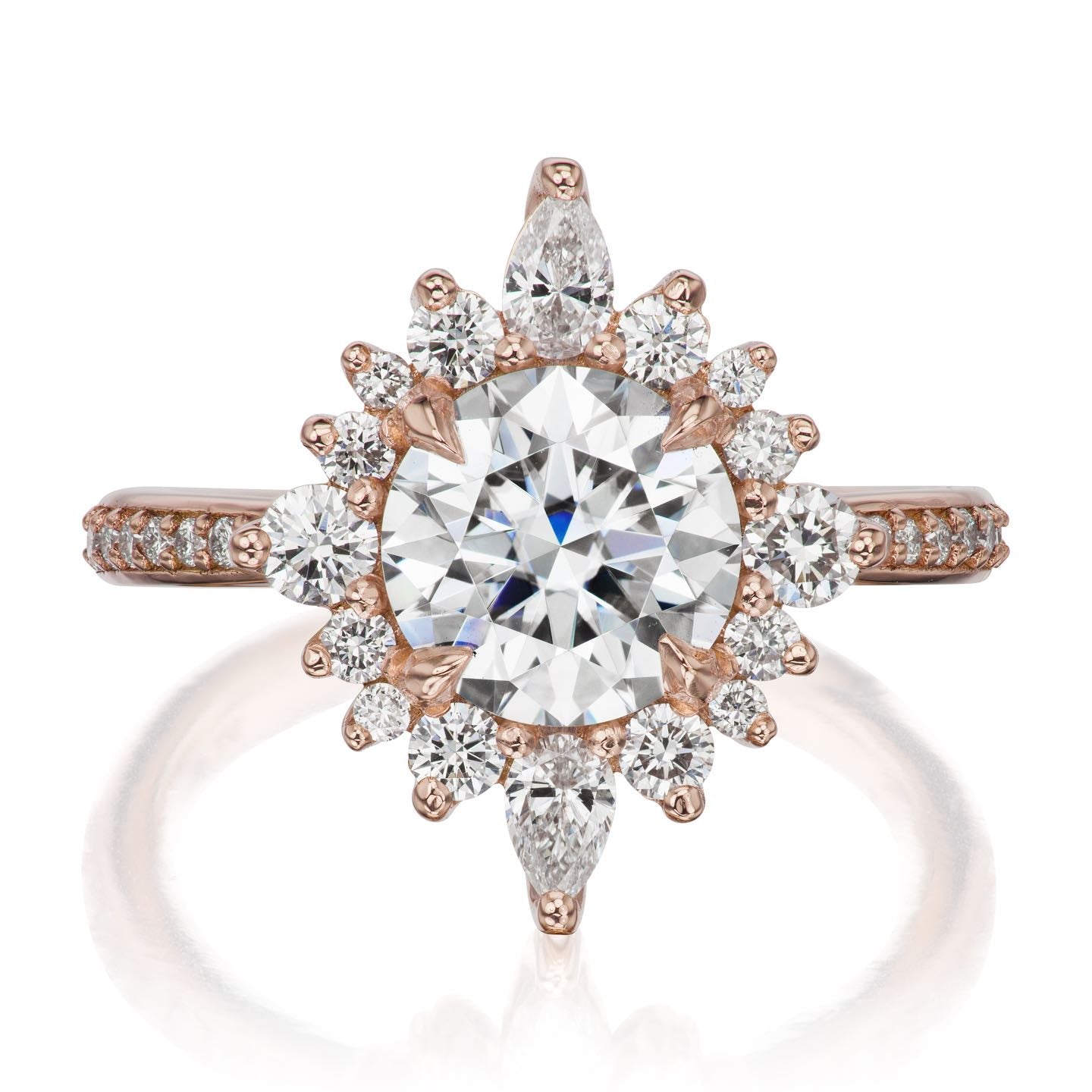 ・ZAHRA・Moissanite Center, Diamond Halo (1.98ctw+)