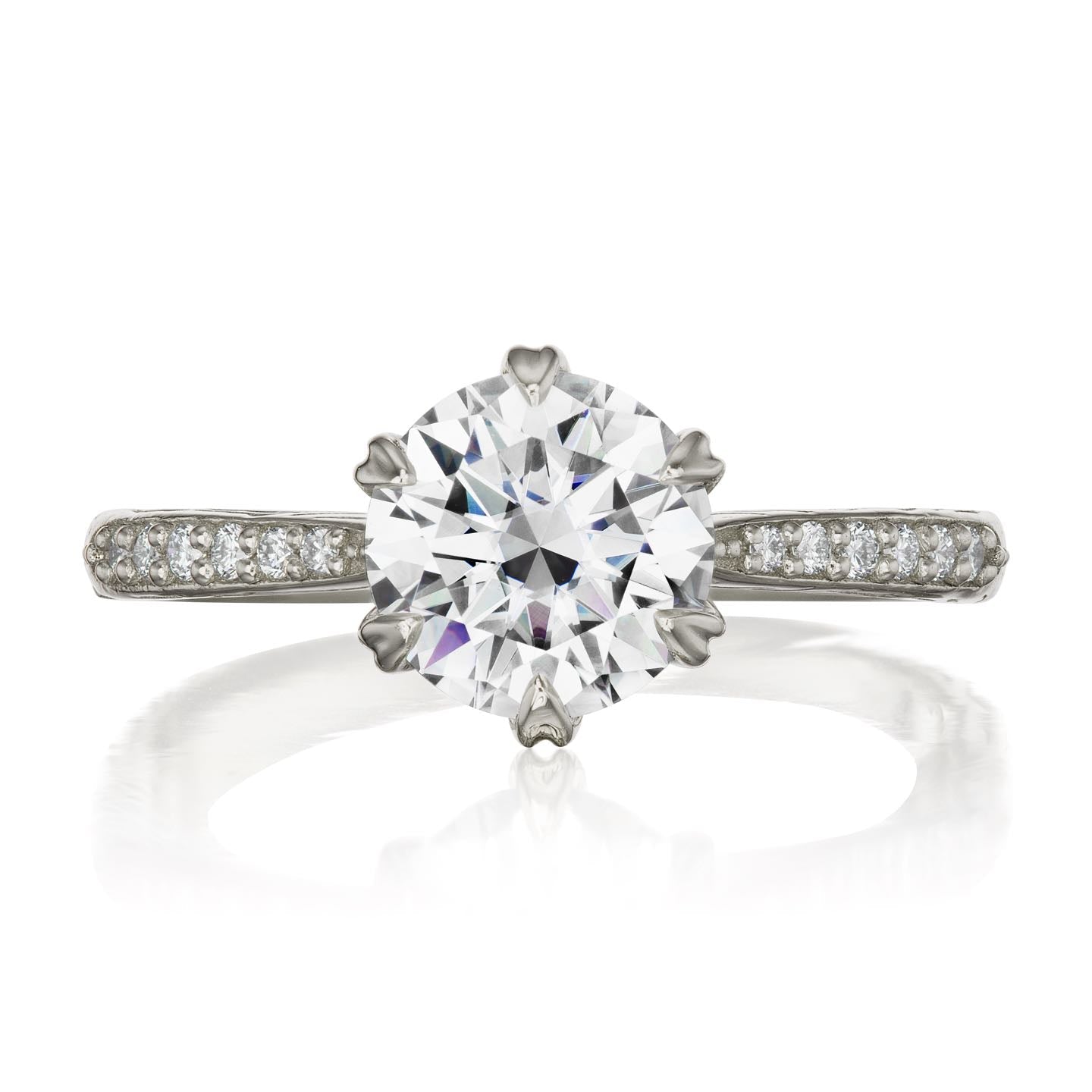 ・CAMILLE・Lab-Grown Diamond Center, Twig Textured Diamond Band (1.5ct Center)