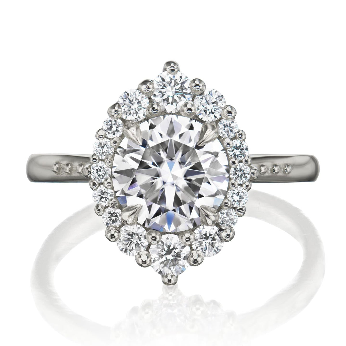 ・EMERSON・Moissanite Center, Diamond Halo (1.93ctw+)