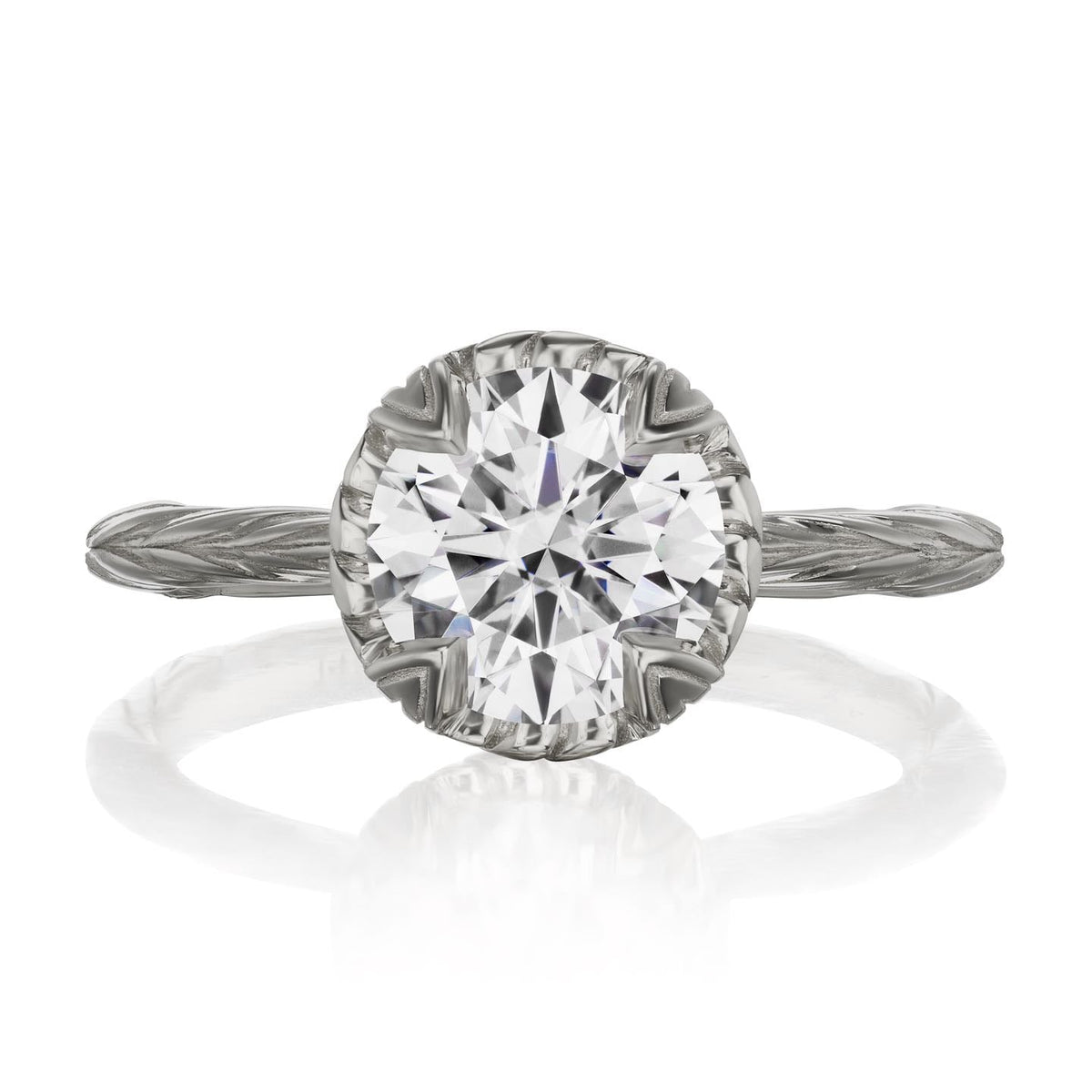 ・SIENNA・Moissanite, Willow Leaf Band (1.5ct)