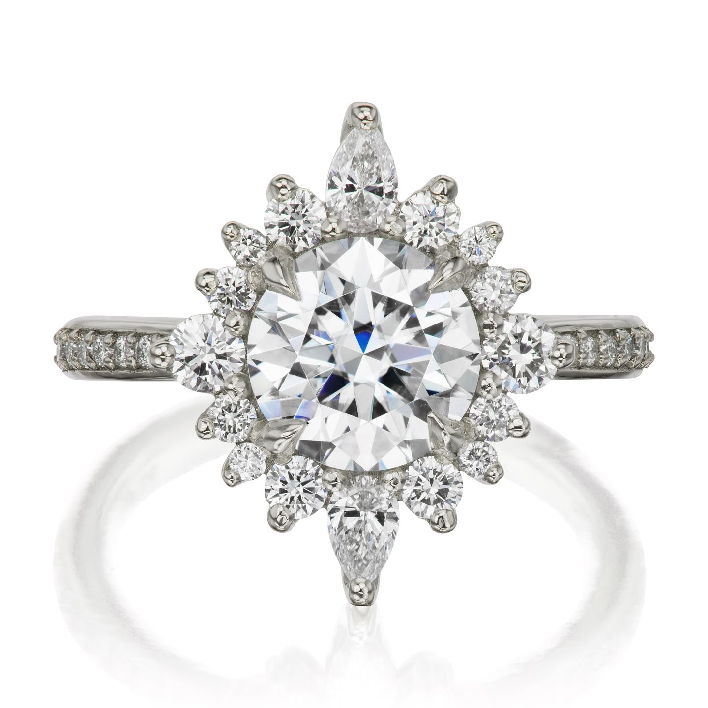 ・ZAHRA・Moissanite Center, Diamond Halo (1.98ctw+)
