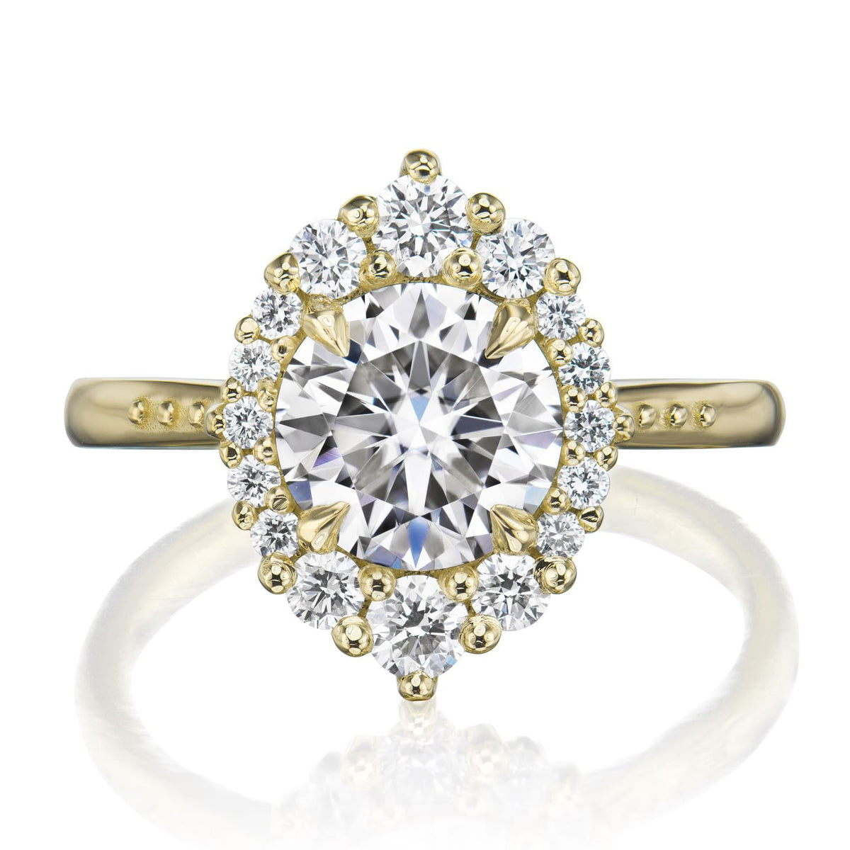 ・EMERSON・Moissanite Center, Diamond Halo (1.93ctw+)