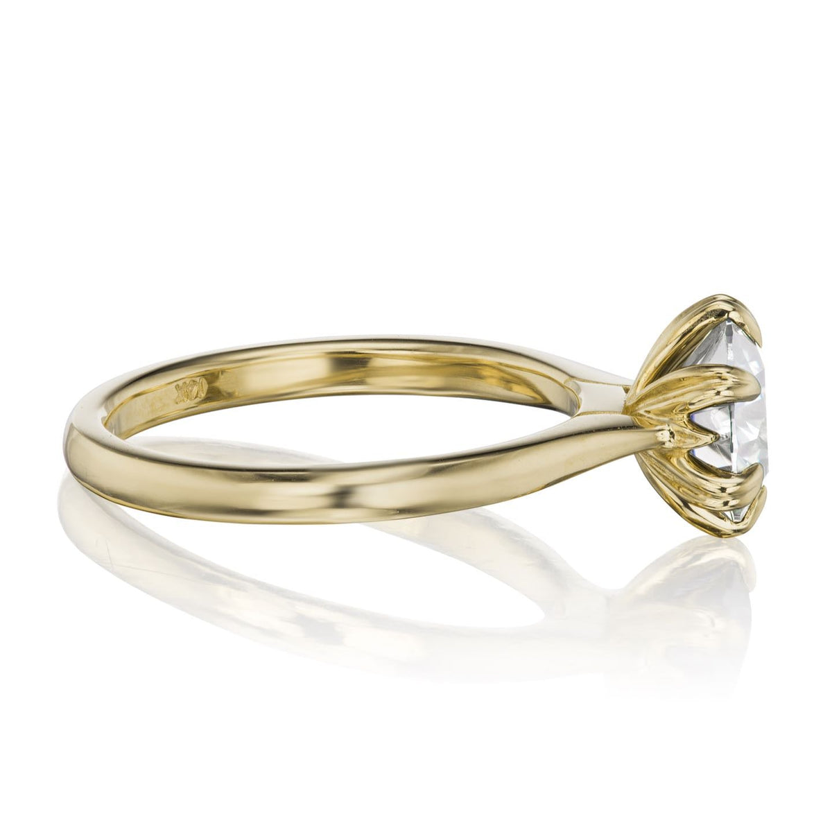 ・LEONA・Lab-Grown Diamond (VVS2/G), Plain or Diamond Band, (1.25ct Center)