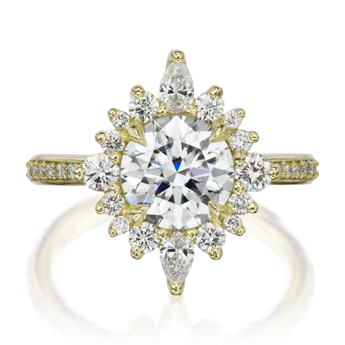 ・ZAHRA・Moissanite Center, Diamond Halo (1.98ctw+)