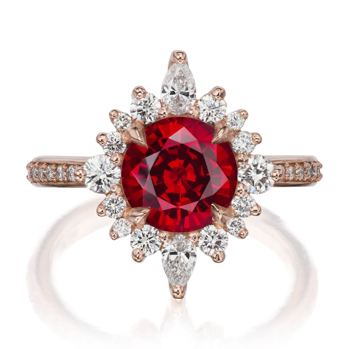 ・ZAHRA・Ruby Center, Diamond Halo (2.73ctw+)