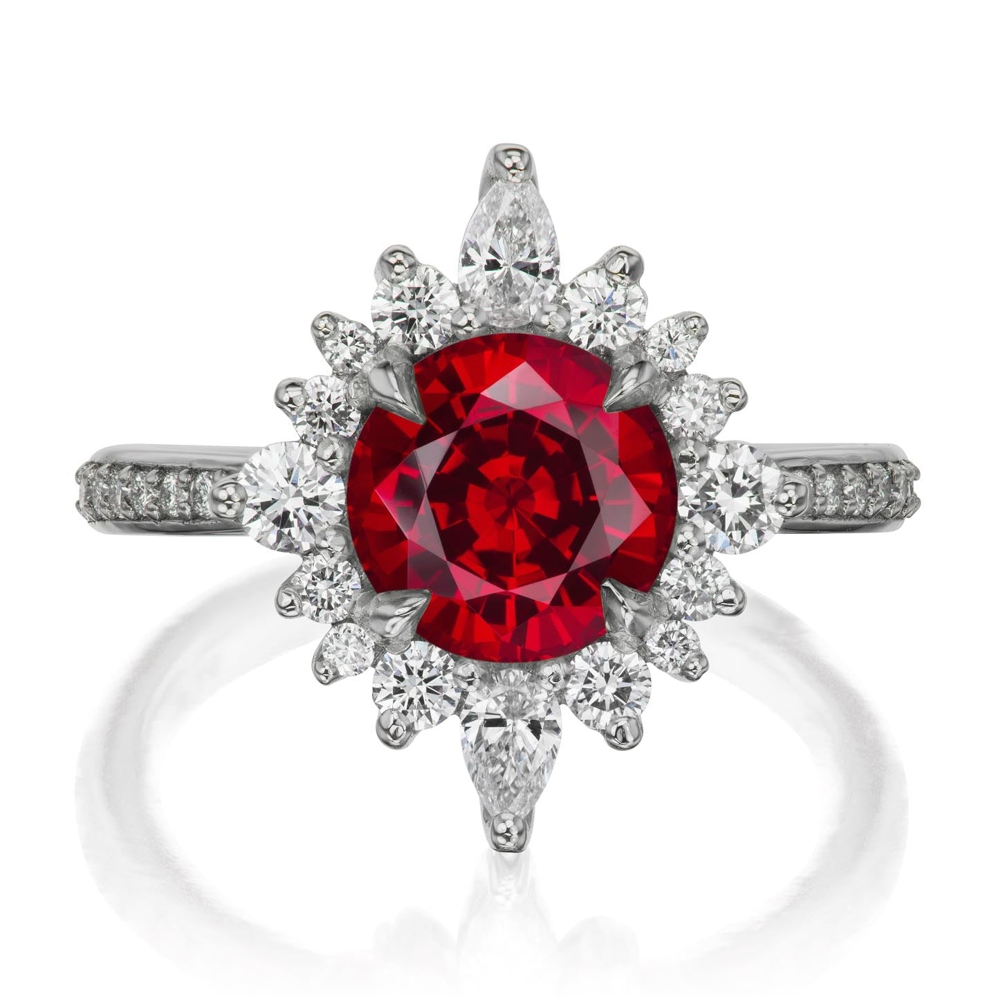 ・ZAHRA・Ruby Center, Diamond Halo (2.73ctw+)