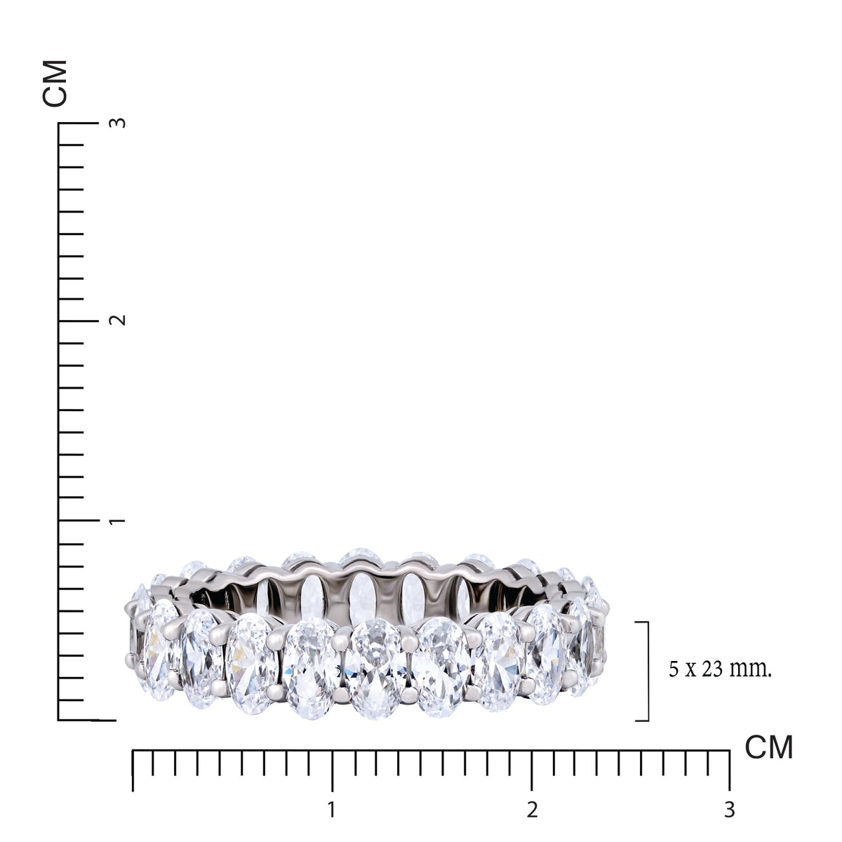 Moissanite Eternity Classic Prong Style Wedding Ring
