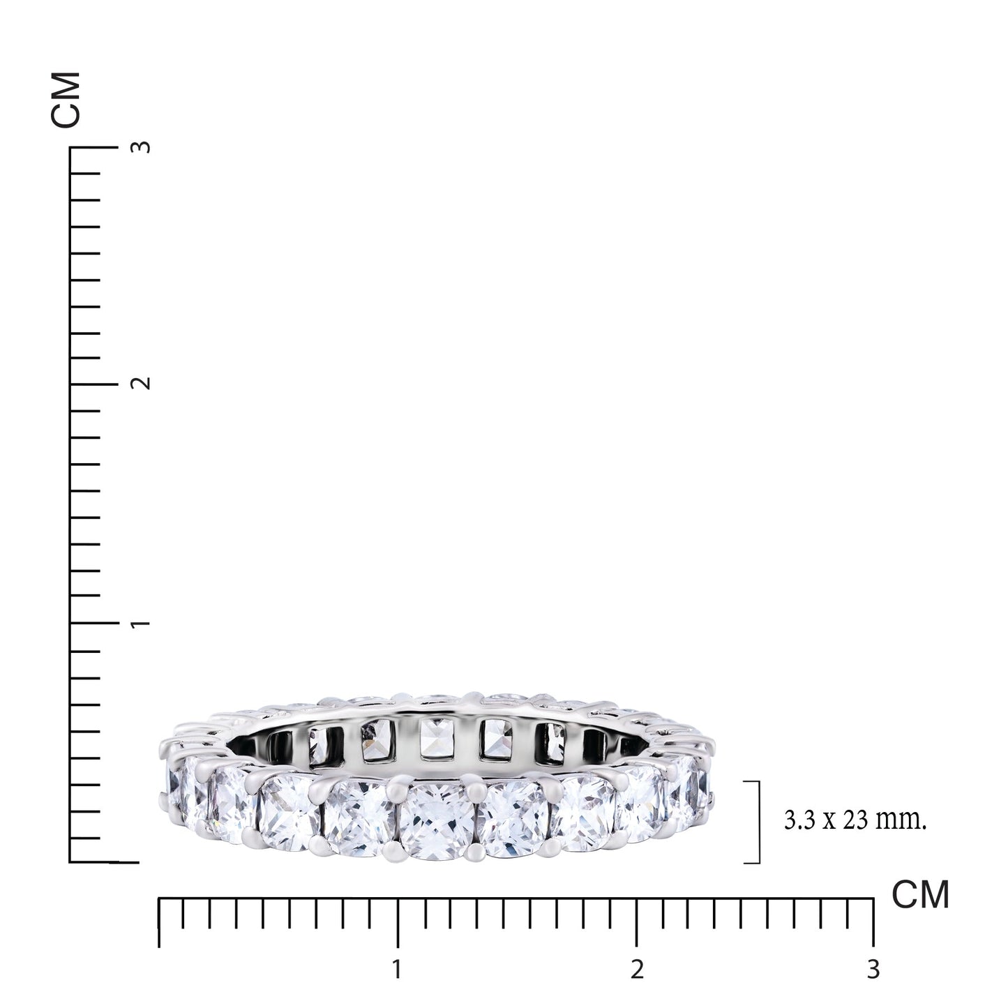 Moissanite Eternity Classic Prong Style Wedding Ring