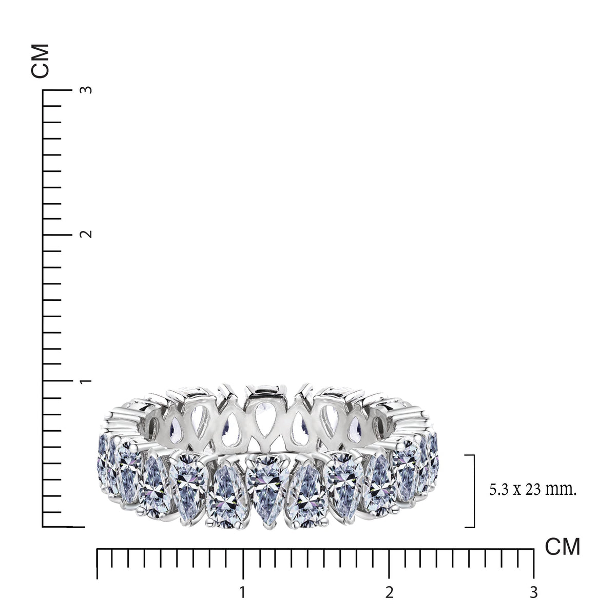 Moissanite Eternity Classic Prong Style Wedding Ring