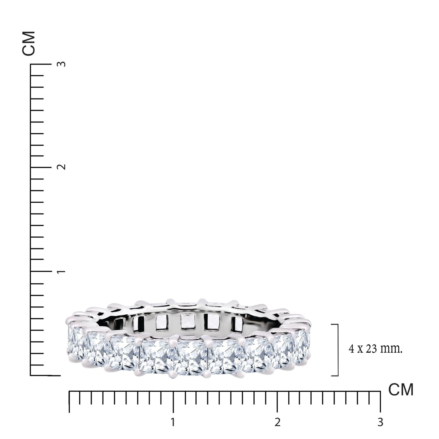 Moissanite Eternity Classic Prong Style Wedding Ring