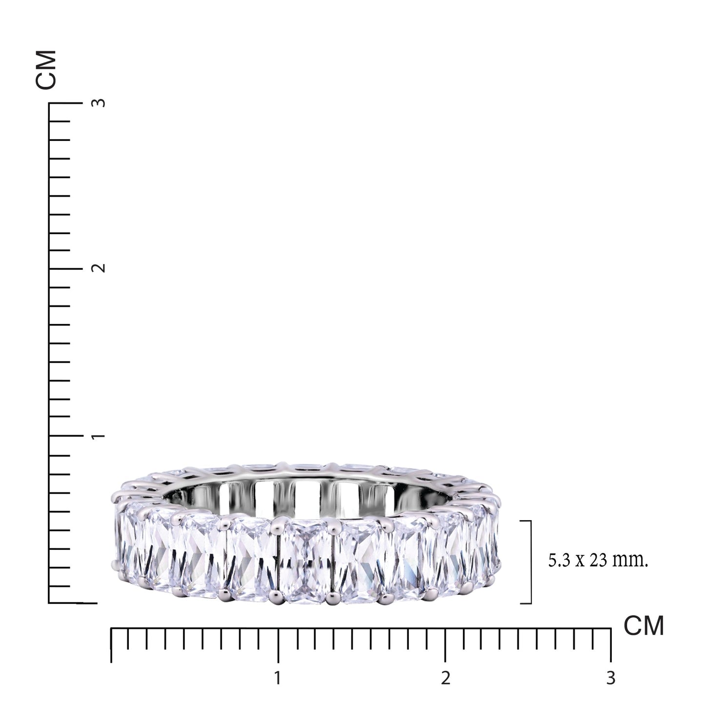 Moissanite Eternity Classic Prong Style Wedding Ring