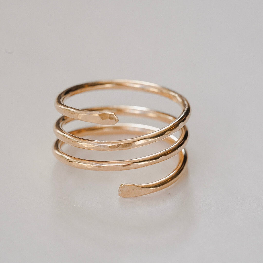 Spiral Stacking Ring in either Sterling Silver or 14 Karat Gold Fill