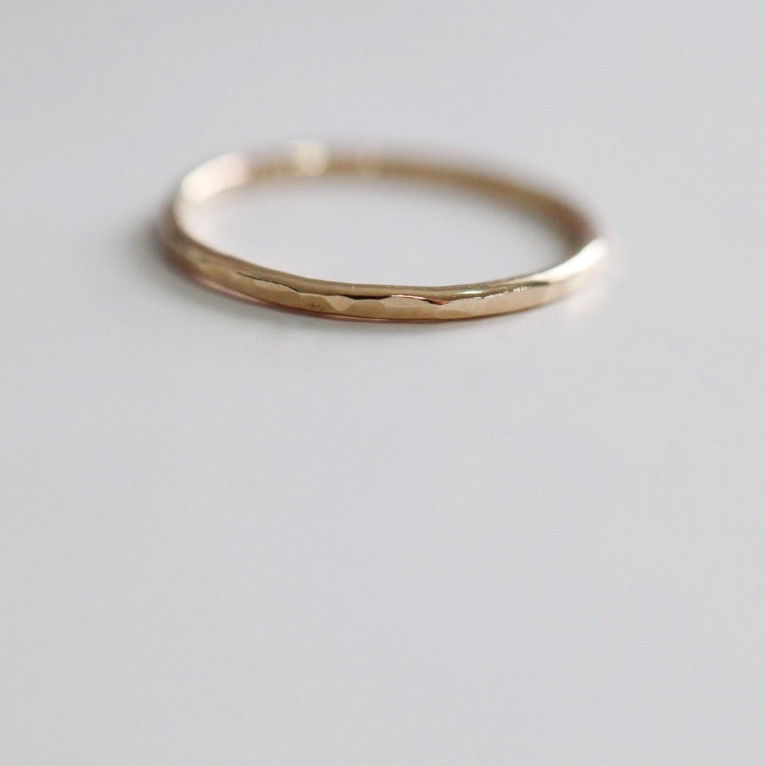 Hammered Stacking Ring - Choose Your Metal - Sterling Silver or Gold Fill