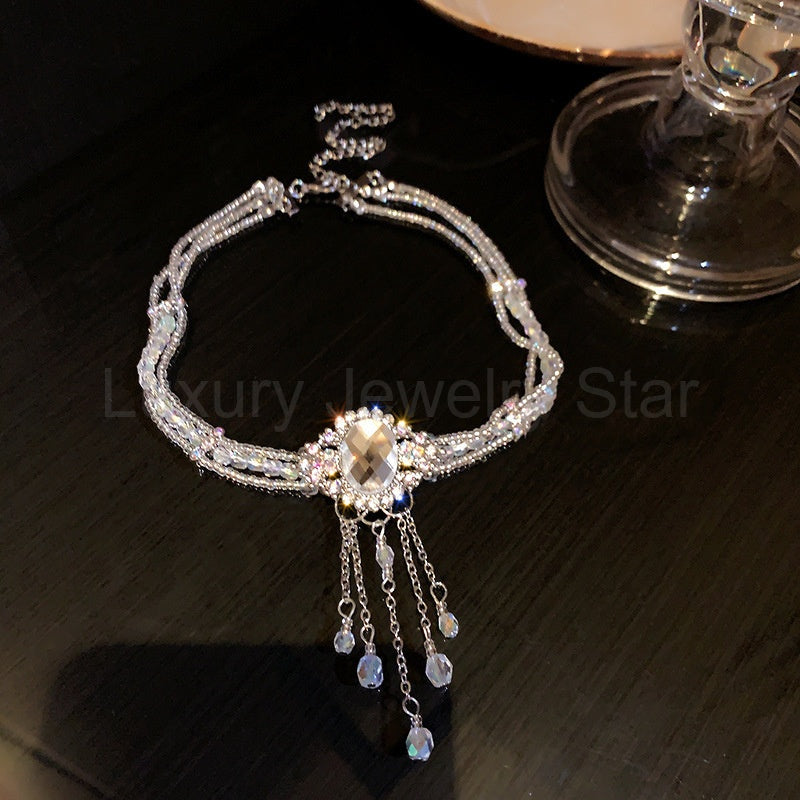 Diamond crystal clavicle Necklace - image 11
