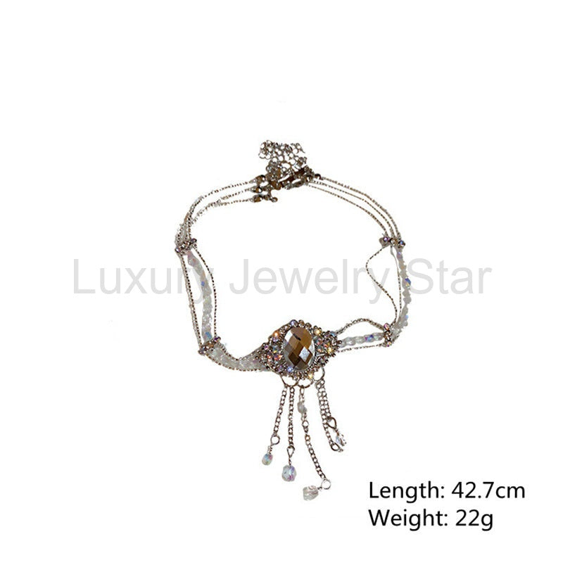 Diamond crystal clavicle Necklace - image 6