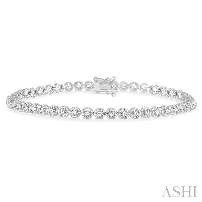 Illusion Diamond Tennis Bracelet