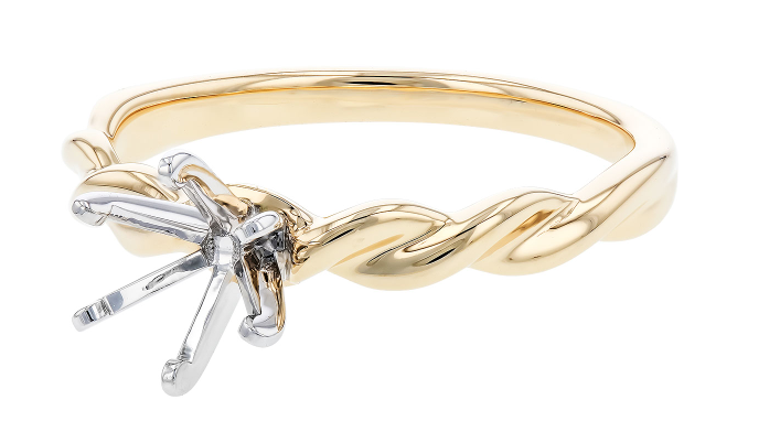 14KY Twisted Semi-Mount Engagement Ring