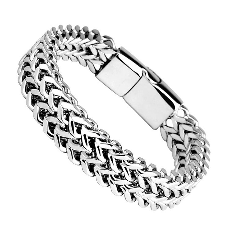 Fortune Jewel Fish Scale Magnetic Buckle Titanium Steel Balance Bracelet Bangle