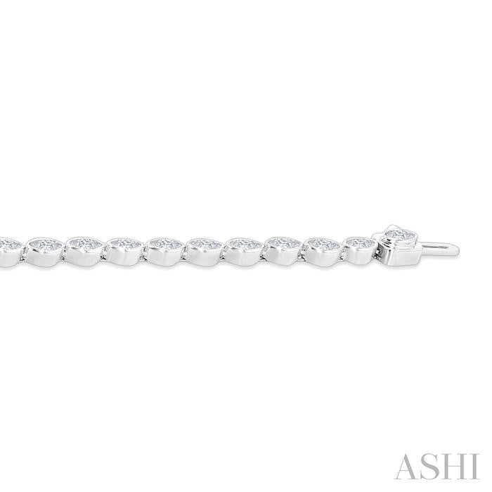 Marquise Shape East-West Bezel Set Diamond Tennis Bracelet