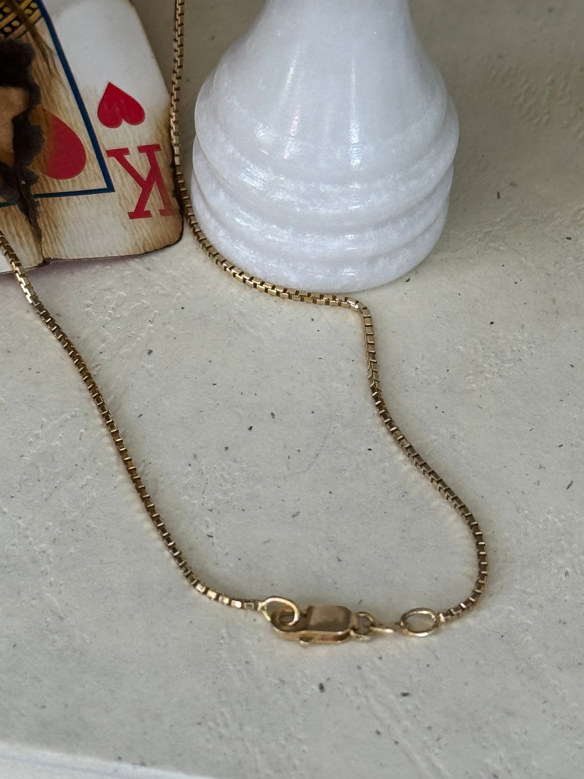 Vintage Italian 14k Box Chain (Lobster Clasp)