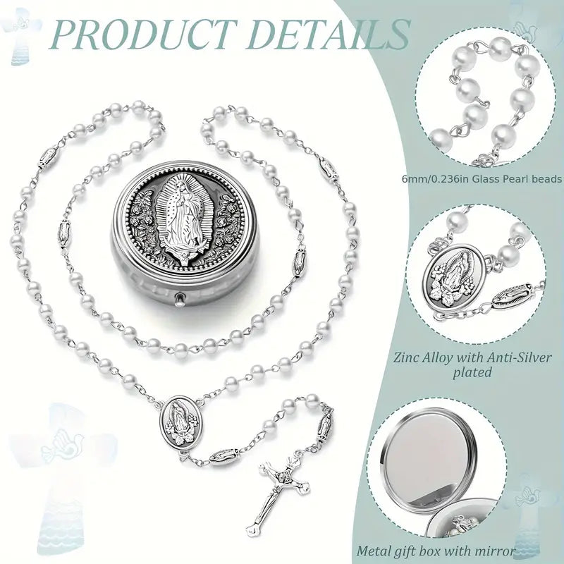 Catholic Rosary Necklace (Virgin Mary/Our Lady of Guadalupe)