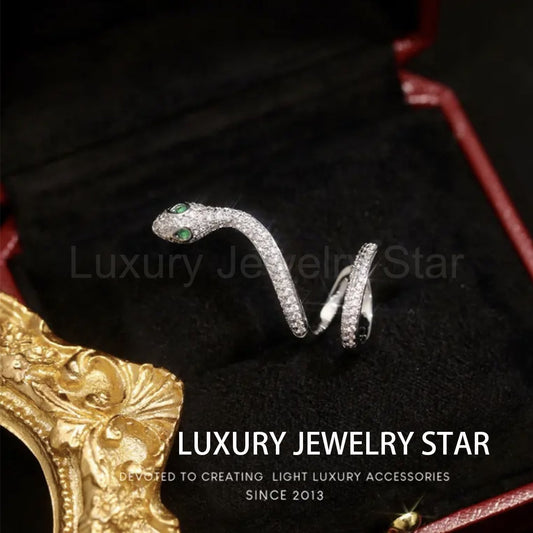 【New Arrival】Alloy temperament designer style snake-shaped surround ear stud