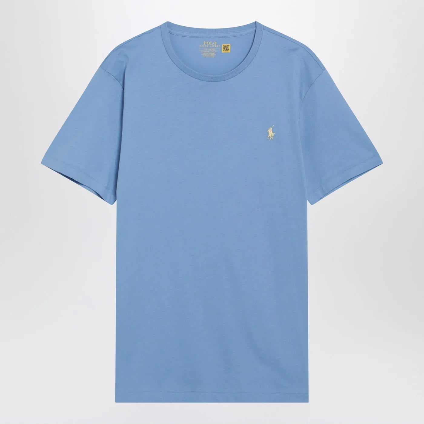 Polo Ralph Lauren - Light blue cotton Custom Slim-Fit T-shirt