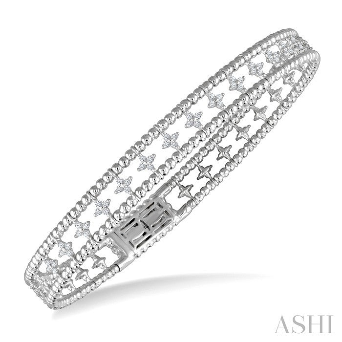 Flora Halfway Diamond Flex Bangle